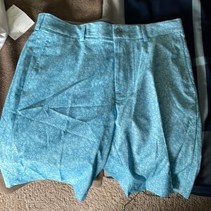 Blue Flower Golf Shorts